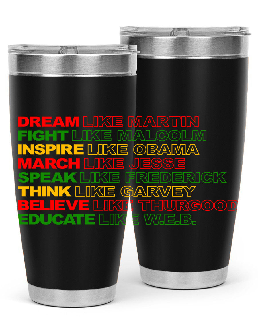 Dream Like Martin 165# Cotton Tank featuring stylish black words and phrases on a soft cotton fabric.