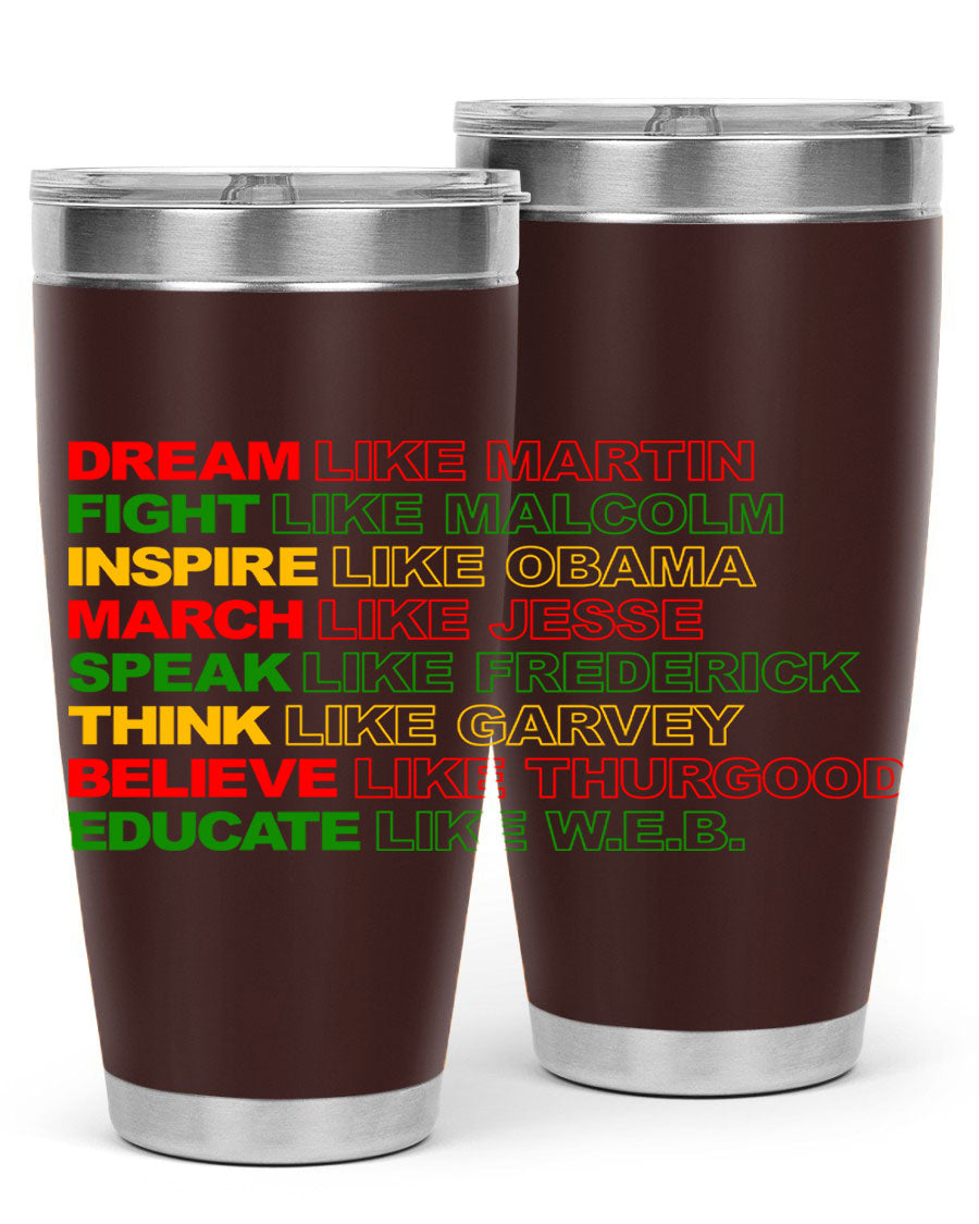 Dream Like Martin 165# Cotton Tank featuring stylish black words and phrases on a soft cotton fabric.