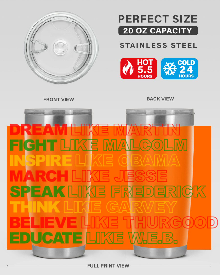 Dream Like Martin 165# Cotton Tank featuring stylish black words and phrases on a soft cotton fabric.