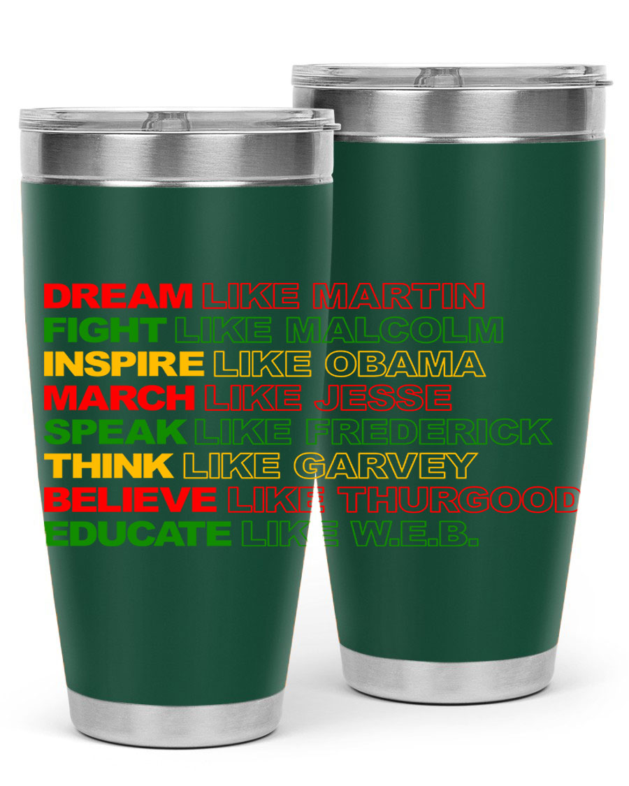 Dream Like Martin 165# Cotton Tank featuring stylish black words and phrases on a soft cotton fabric.