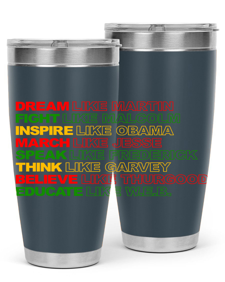 Dream Like Martin 165# Cotton Tank featuring stylish black words and phrases on a soft cotton fabric.