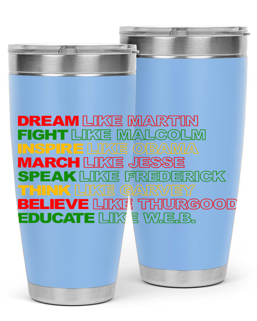 Dream Like Martin 165# Cotton Tank featuring stylish black words and phrases on a soft cotton fabric.