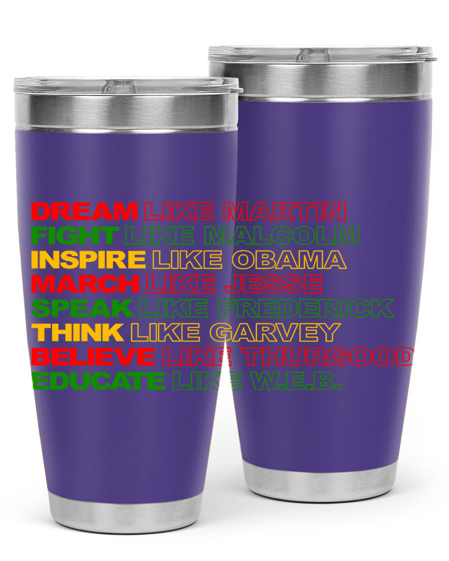 Dream Like Martin 165# Cotton Tank featuring stylish black words and phrases on a soft cotton fabric.