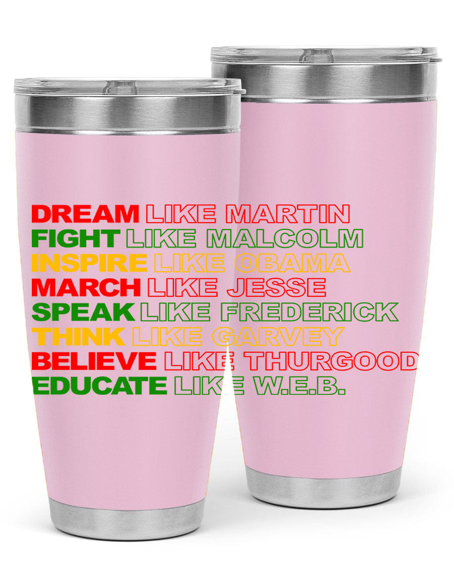 Dream Like Martin 165# Cotton Tank featuring stylish black words and phrases on a soft cotton fabric.