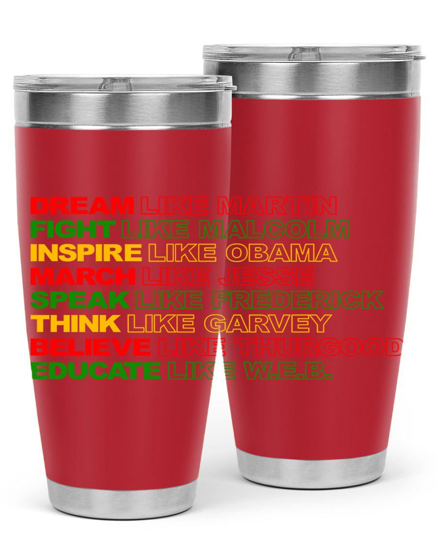 Dream Like Martin 165# Cotton Tank featuring stylish black words and phrases on a soft cotton fabric.