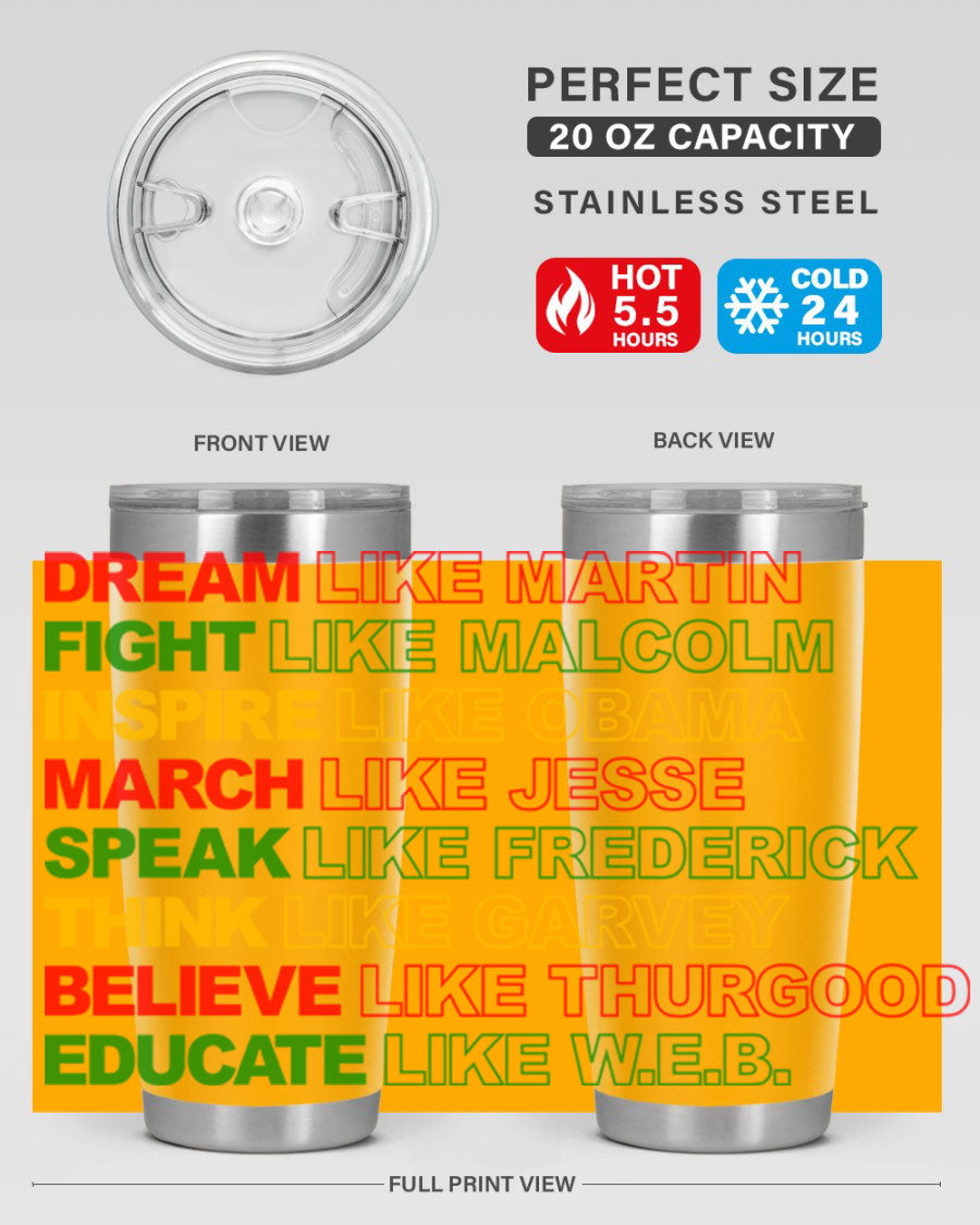 Dream Like Martin 165# Cotton Tank featuring stylish black words and phrases on a soft cotton fabric.