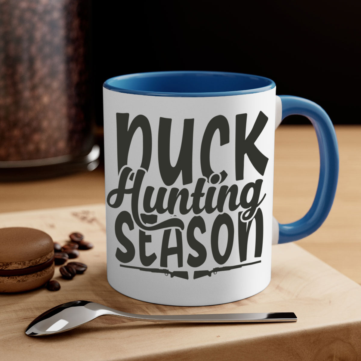 Duck Hunting Season 31# Mug with a glossy finish and colorful handle, perfect for coffee or tea lovers.