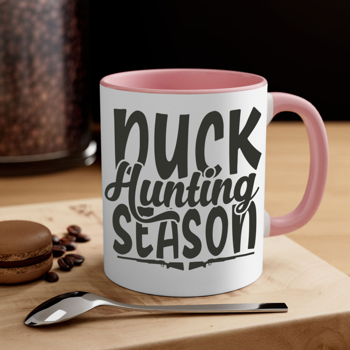 Duck Hunting Season 31# Mug with a glossy finish and colorful handle, perfect for coffee or tea lovers.