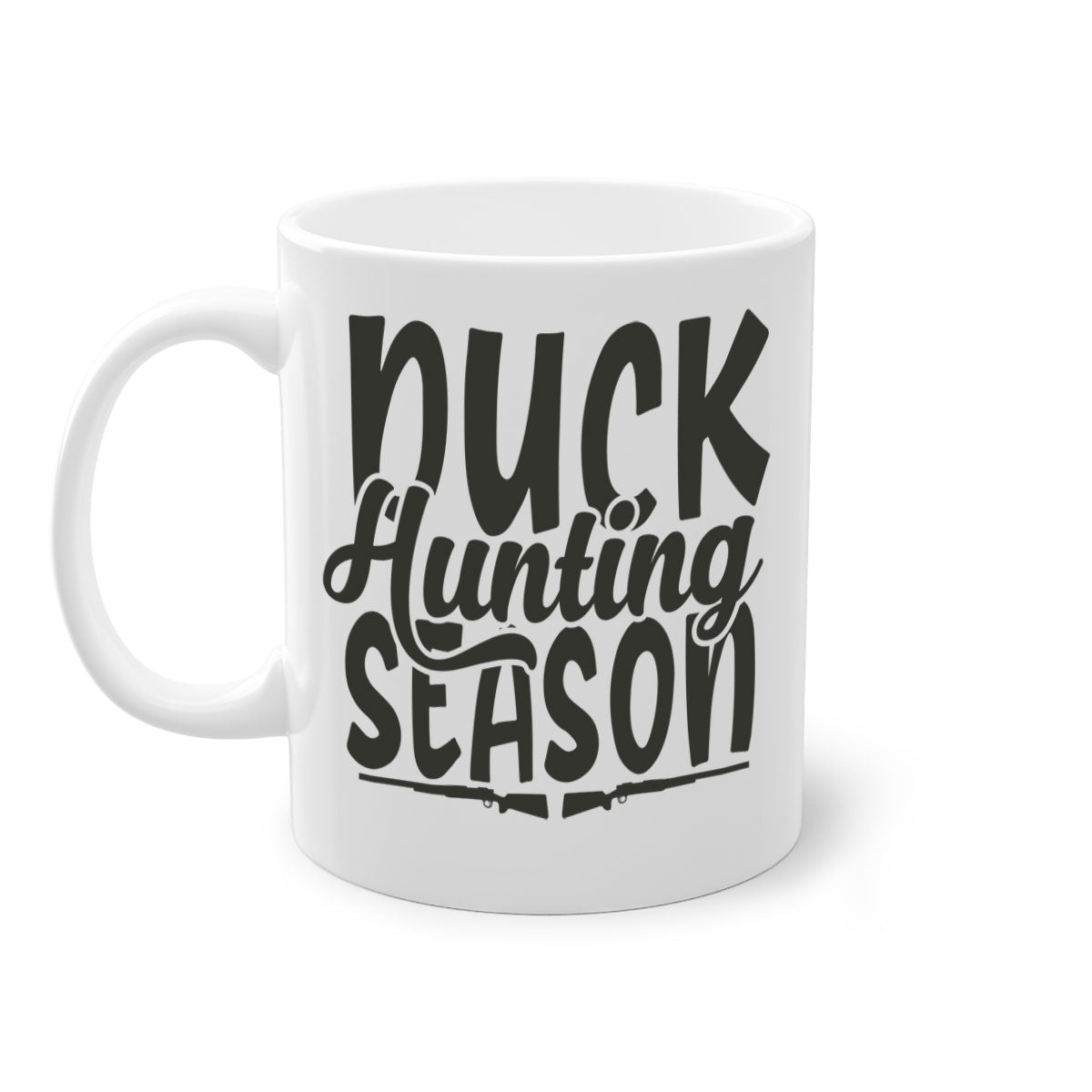 Duck Hunting Season 31# Mug with a glossy finish and colorful handle, perfect for coffee or tea lovers.