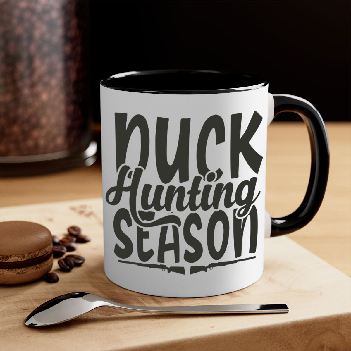 Duck Hunting Season 31# Mug with a glossy finish and colorful handle, perfect for coffee or tea lovers.