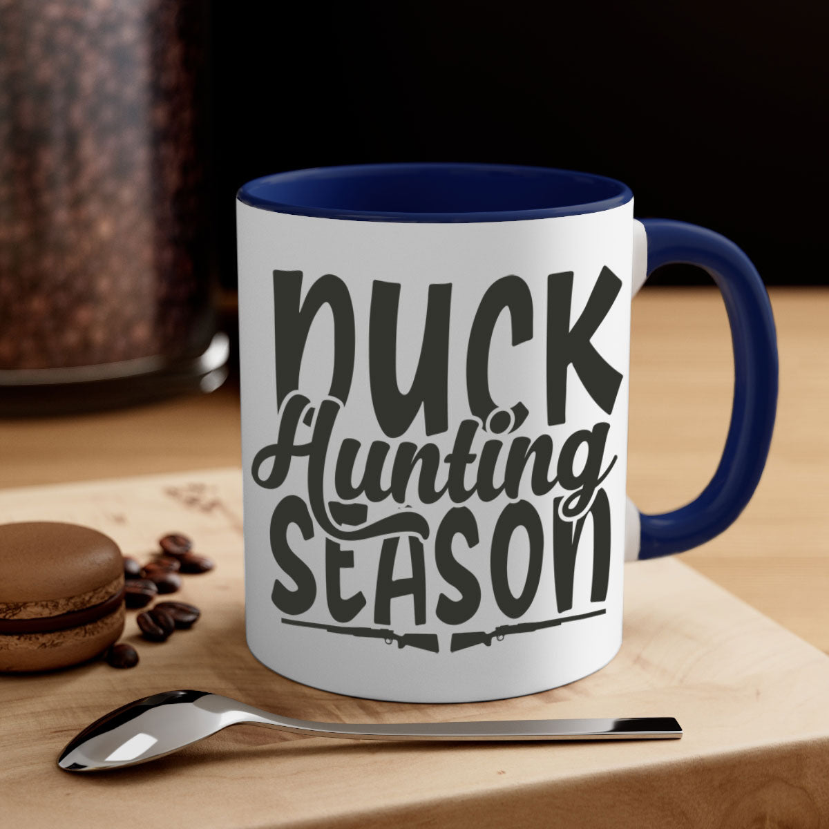 Duck Hunting Season 31# Mug with a glossy finish and colorful handle, perfect for coffee or tea lovers.