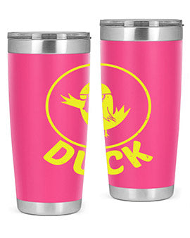 Duck Style 1# Tumbler in stainless steel with a sleek design, showcasing its double wall vacuum insulation and drink-thru lid.