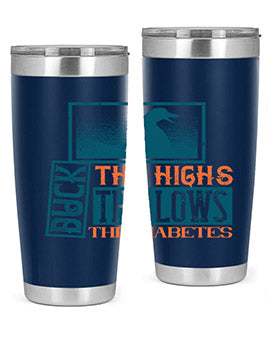 Duck The Highs Duck The Lows tumbler in stainless steel with a stylish design, perfect for hot and cold beverages.
