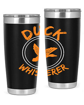 Duck Whisperer Style 2# Tumbler, a double wall vacuum stainless steel tumbler with a stylish design, perfect for hot and cold beverages.