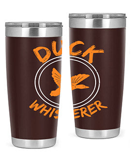 Duck Whisperer Style 2# Tumbler, a double wall vacuum stainless steel tumbler with a stylish design, perfect for hot and cold beverages.