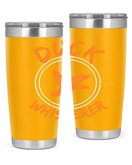 Duck Whisperer Style 2# Tumbler, a double wall vacuum stainless steel tumbler with a stylish design, perfect for hot and cold beverages.