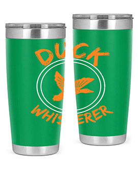 Duck Whisperer Style 2# Tumbler, a double wall vacuum stainless steel tumbler with a stylish design, perfect for hot and cold beverages.