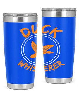Duck Whisperer Style 2# Tumbler, a double wall vacuum stainless steel tumbler with a stylish design, perfect for hot and cold beverages.