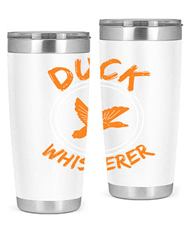 Duck Whisperer Style 2# Tumbler, a double wall vacuum stainless steel tumbler with a stylish design, perfect for hot and cold beverages.