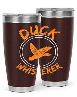 Duck Whisperer Style 2# Tumbler, a double wall vacuum stainless steel tumbler with a stylish design, perfect for hot and cold beverages.