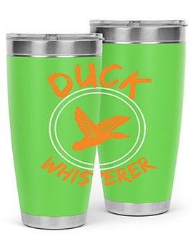 Duck Whisperer Style 2# Tumbler, a double wall vacuum stainless steel tumbler with a stylish design, perfect for hot and cold beverages.