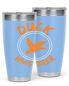 Duck Whisperer Style 2# Tumbler, a double wall vacuum stainless steel tumbler with a stylish design, perfect for hot and cold beverages.