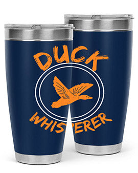 Duck Whisperer Style 2# Tumbler, a double wall vacuum stainless steel tumbler with a stylish design, perfect for hot and cold beverages.