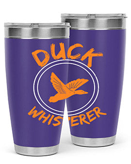 Duck Whisperer Style 2# Tumbler, a double wall vacuum stainless steel tumbler with a stylish design, perfect for hot and cold beverages.