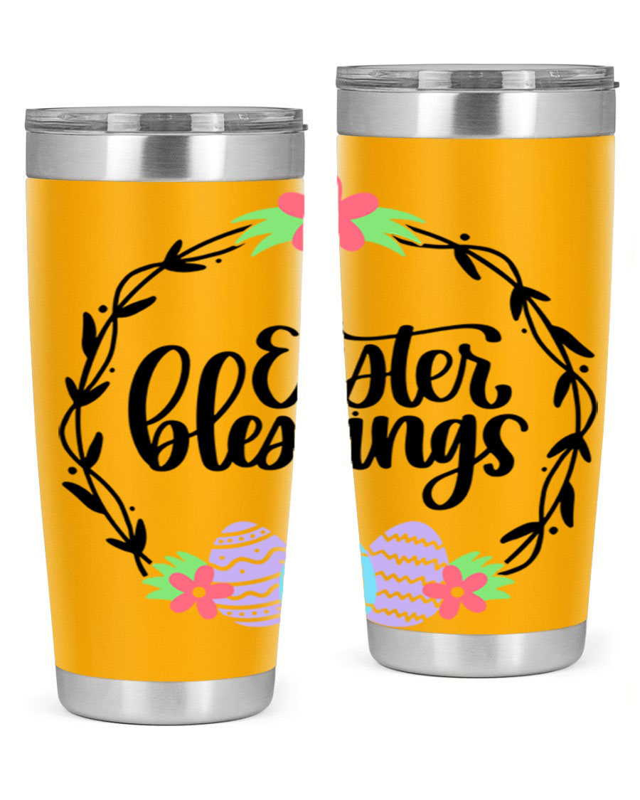 Easter Blessings 20oz and 30oz Tumblers featuring double wall vacuum stainless steel design with vibrant Easter-themed prints.