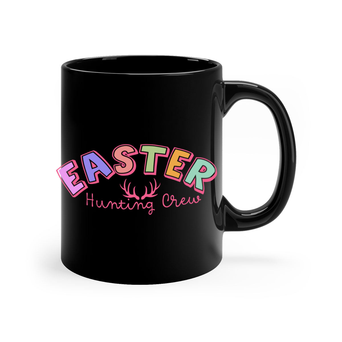 Easter hunting crew127# Mug featuring a two-tone design with a colored handle and interior, available in multiple colors.