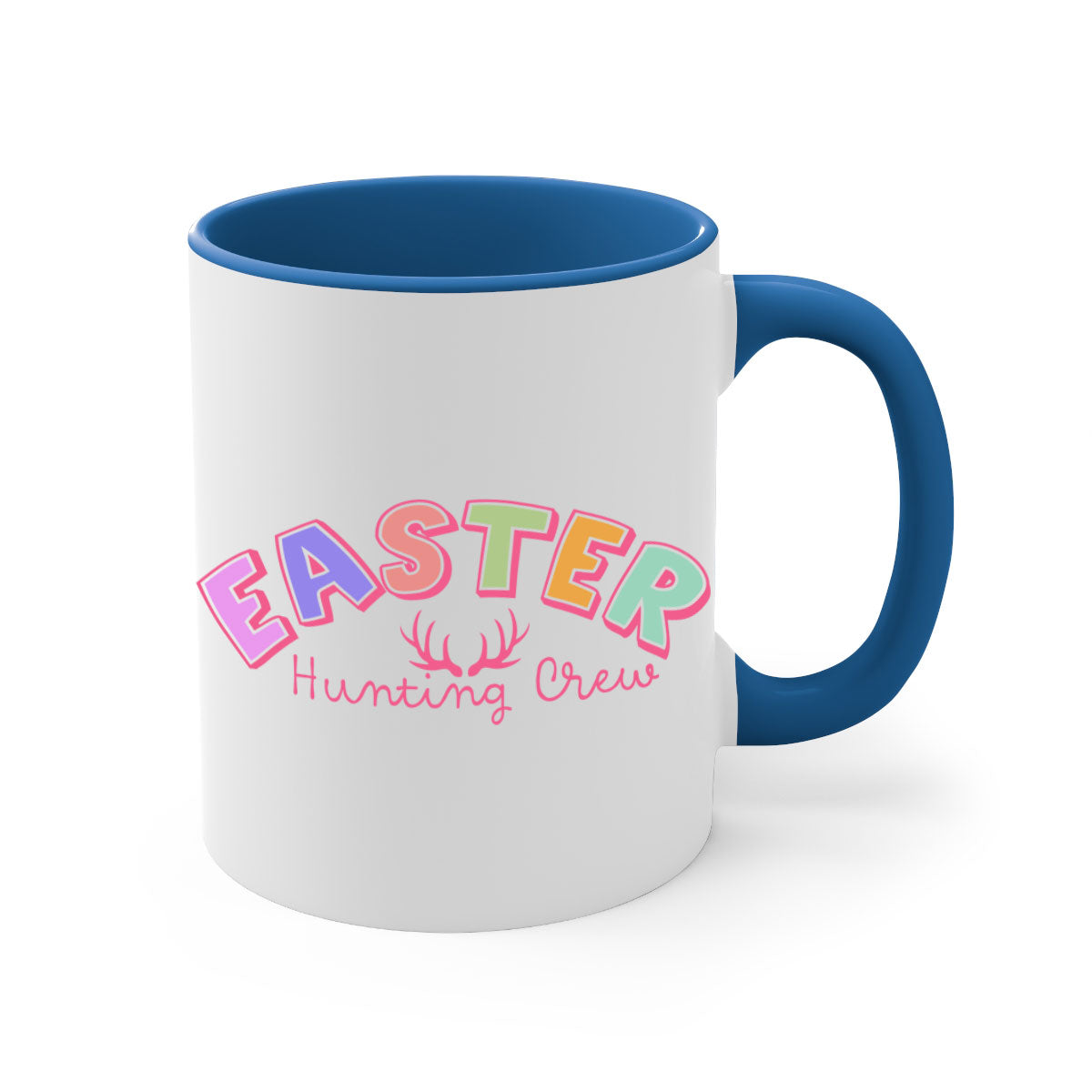 Easter hunting crew127# Mug featuring a two-tone design with a colored handle and interior, available in multiple colors.