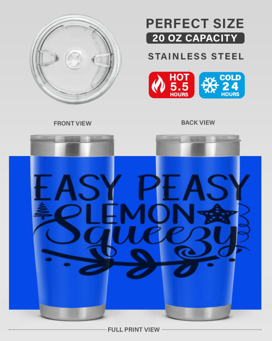 Easy Peasy Lemon Squeezy 157# Mermaid Tumbler in vibrant colors, showcasing its double wall vacuum stainless steel design.