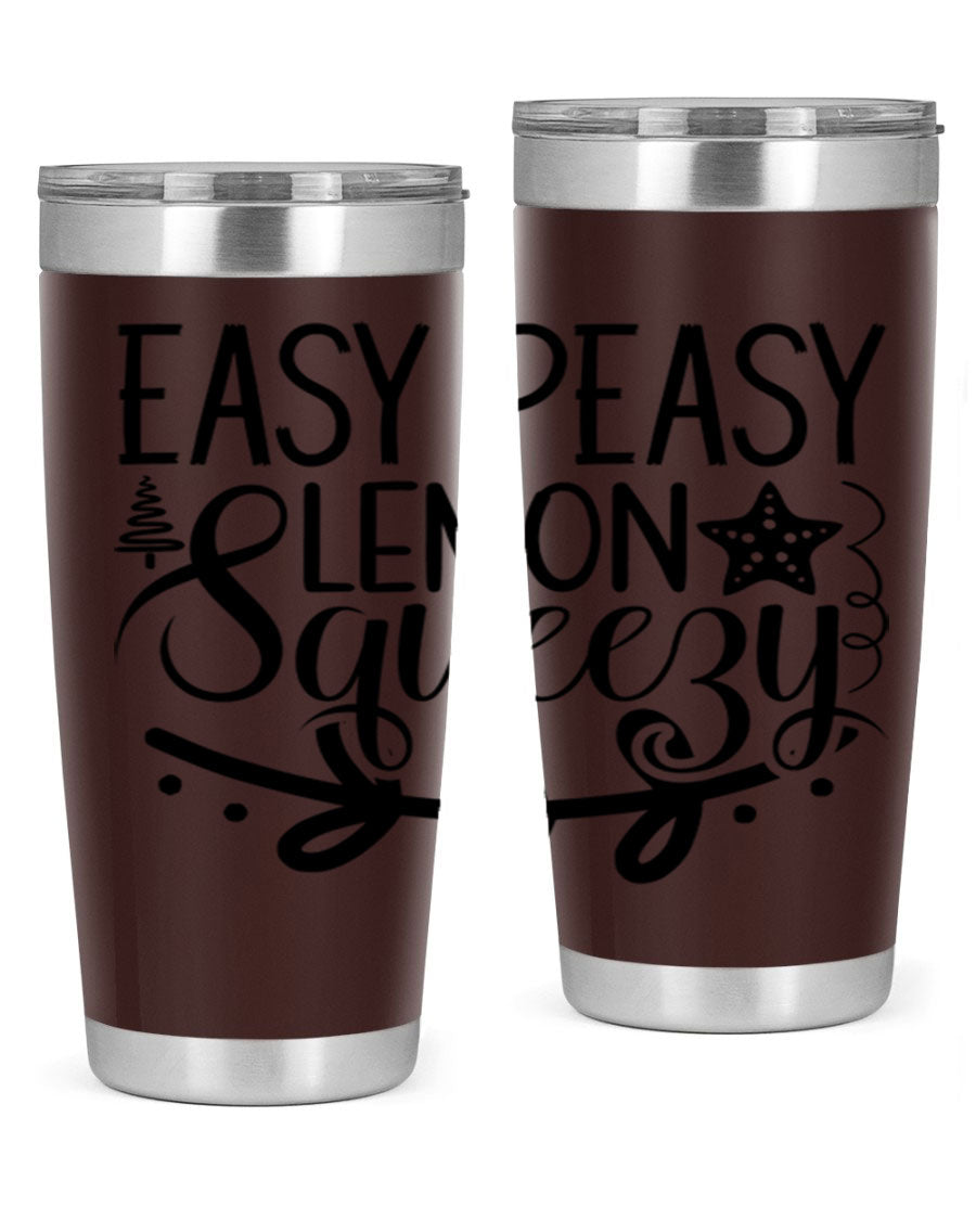 Easy Peasy Lemon Squeezy 157# Mermaid Tumbler in vibrant colors, showcasing its double wall vacuum stainless steel design.