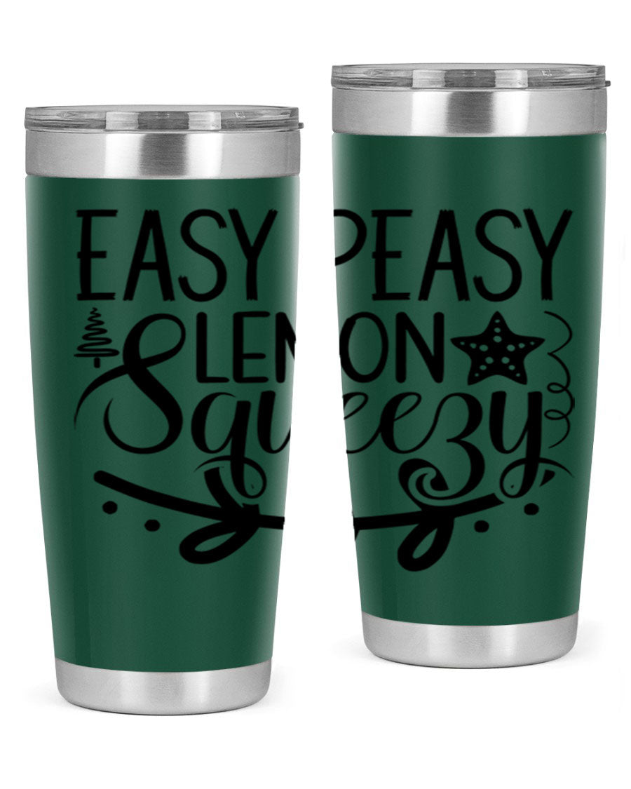 Easy Peasy Lemon Squeezy 157# Mermaid Tumbler in vibrant colors, showcasing its double wall vacuum stainless steel design.