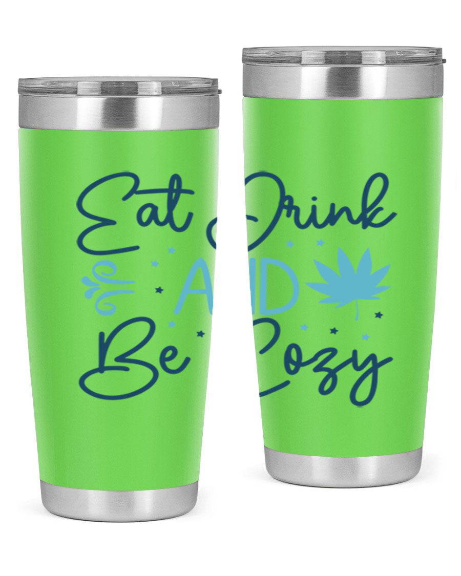 A cozy winter tumbler featuring a stylish design, available in 20oz and 30oz sizes, made from double wall vacuum stainless steel.