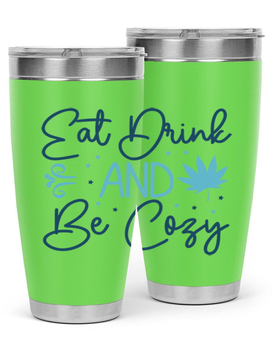 A cozy winter tumbler featuring a stylish design, available in 20oz and 30oz sizes, made from double wall vacuum stainless steel.