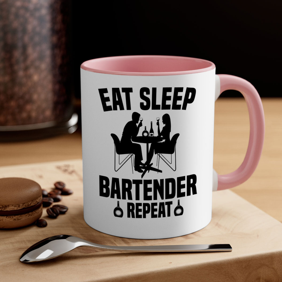 Eat Sleep Style 3# Mug with two-tone design, featuring a colored handle and glossy finish, available in multiple colors.