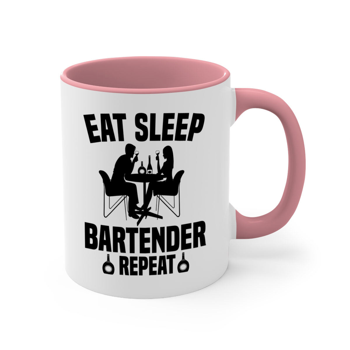 Eat Sleep Style 3# Mug with two-tone design, featuring a colored handle and glossy finish, available in multiple colors.