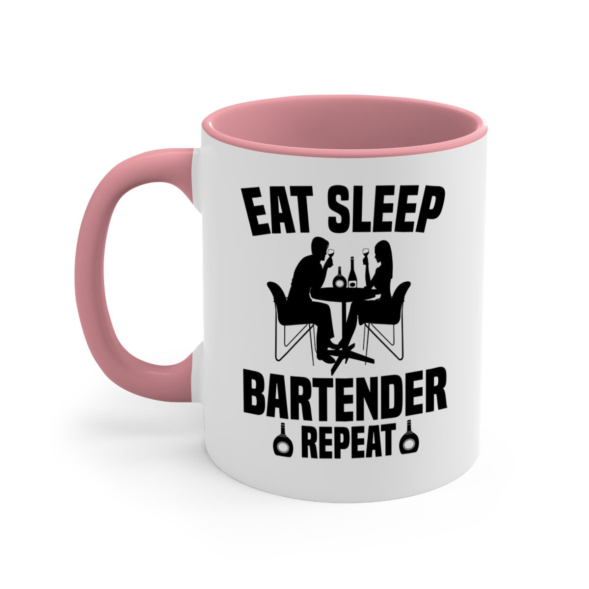 Eat Sleep Style 3# Mug with two-tone design, featuring a colored handle and glossy finish, available in multiple colors.