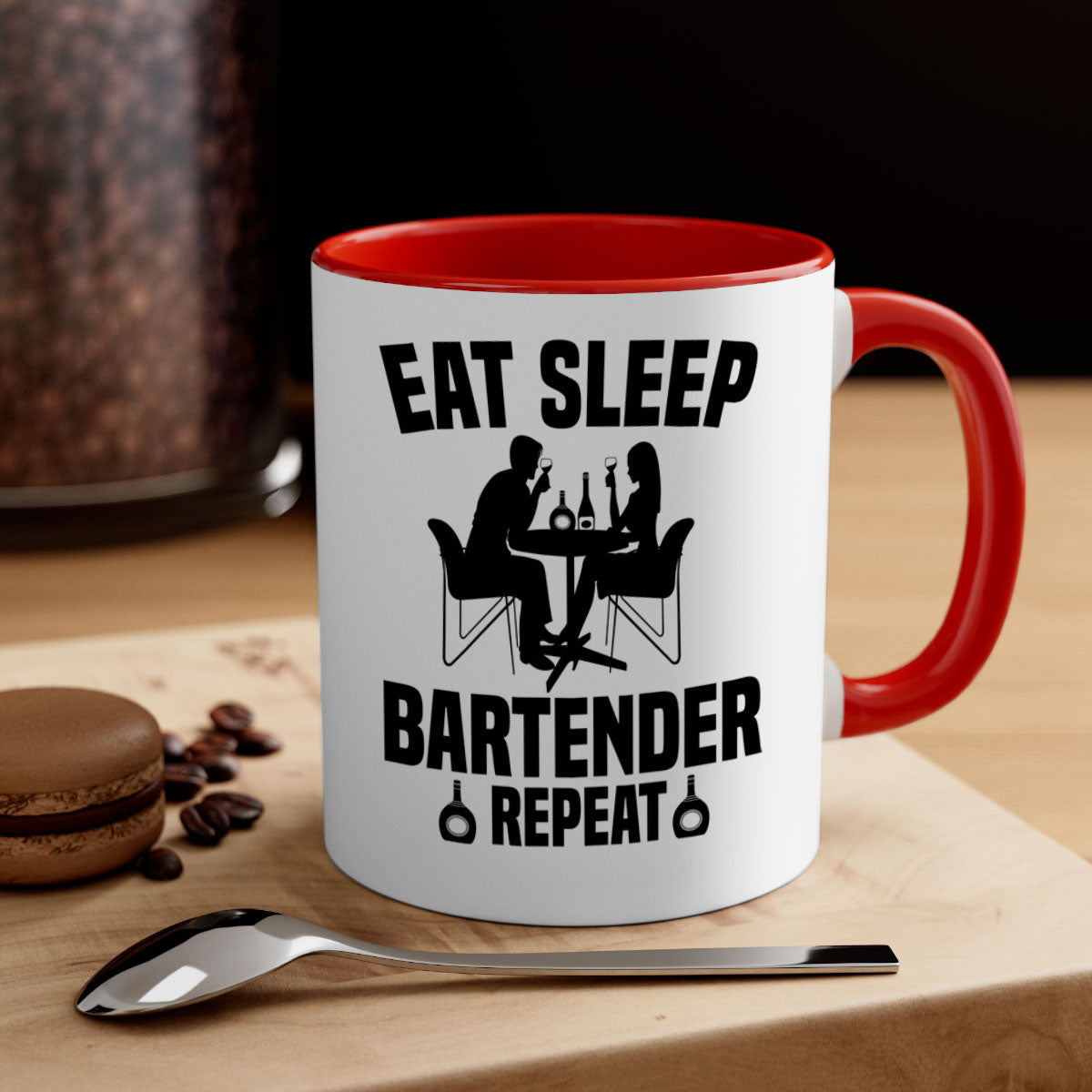 Eat Sleep Style 3# Mug with two-tone design, featuring a colored handle and glossy finish, available in multiple colors.
