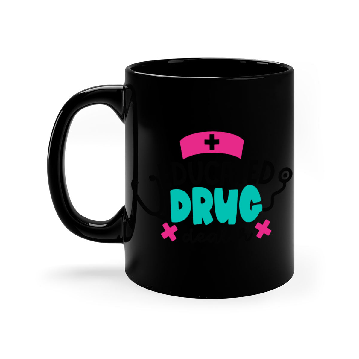Educated Drug Dealer Style 195# Mug with colorful handle and glossy finish, perfect for coffee and tea.