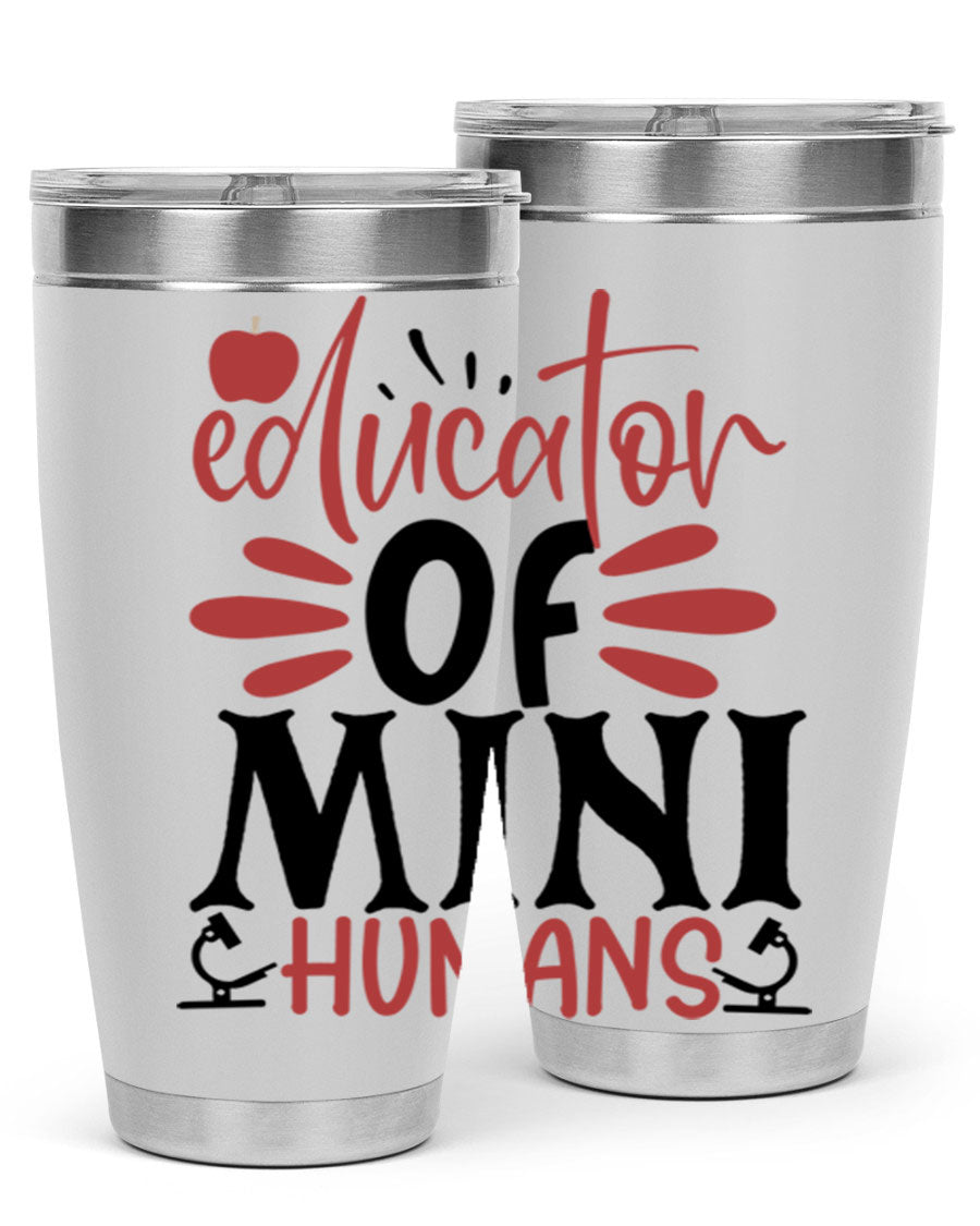 Educator of Mini Humans Style 181# tumbler, double wall vacuum stainless steel with copper lining, perfect for teachers.