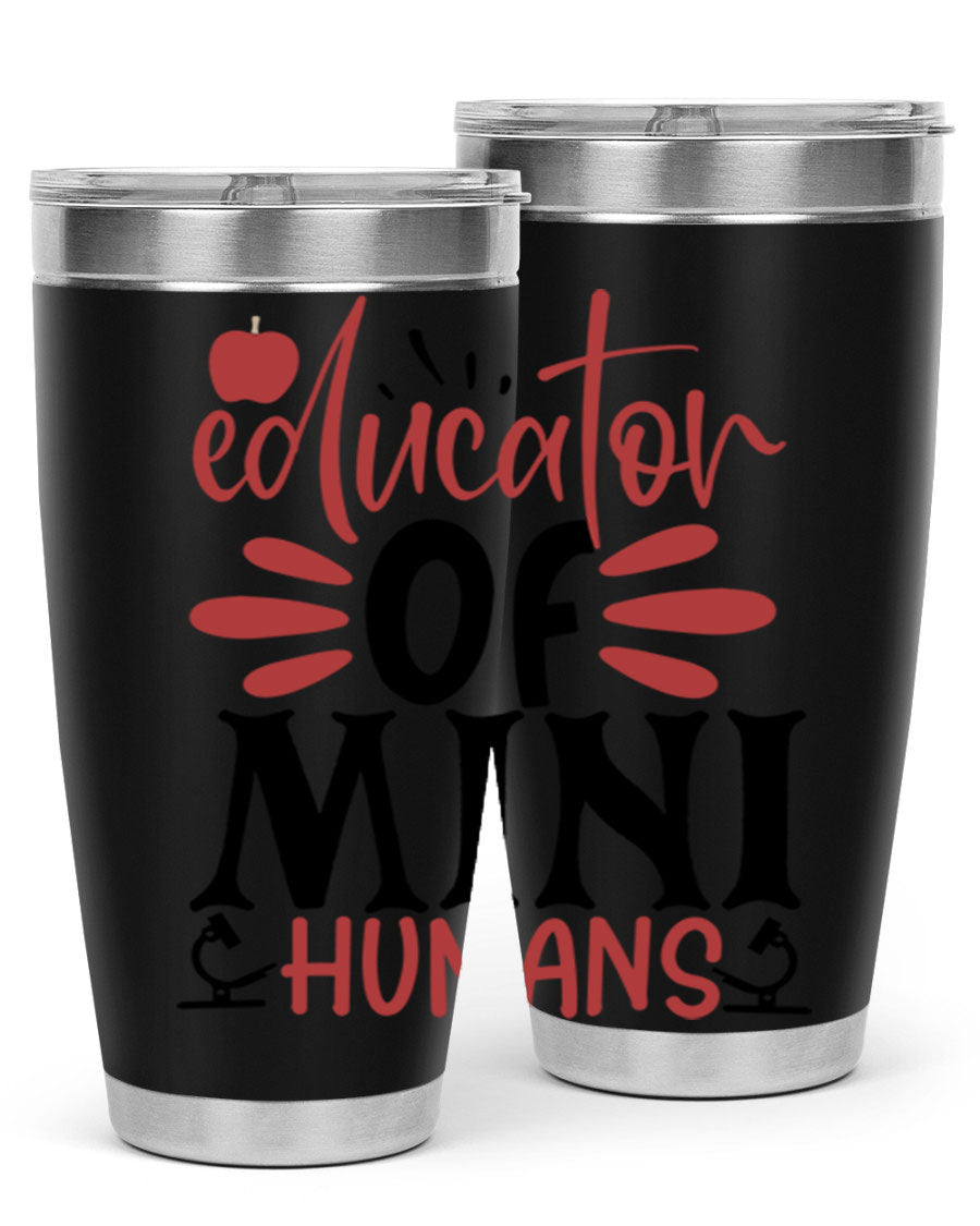 Educator of Mini Humans Style 181# tumbler, double wall vacuum stainless steel with copper lining, perfect for teachers.