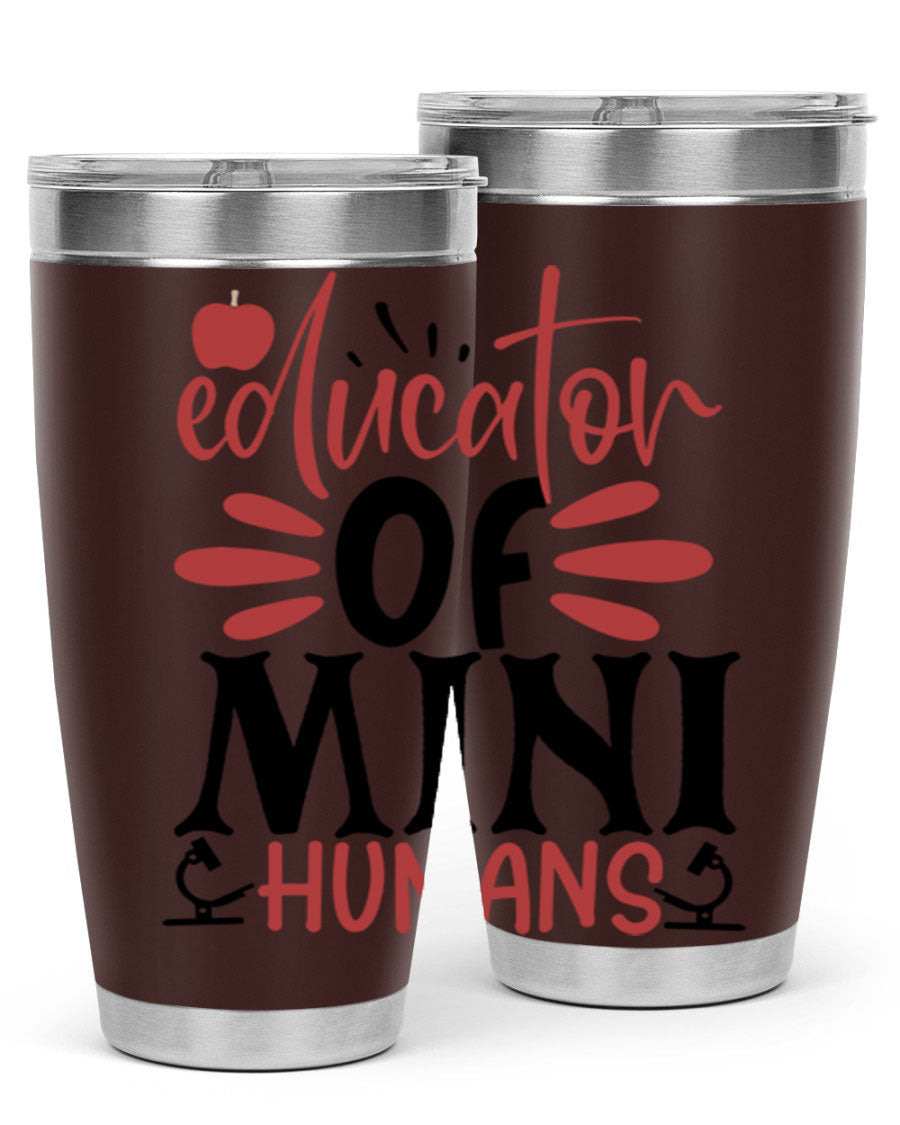 Educator of Mini Humans Style 181# tumbler, double wall vacuum stainless steel with copper lining, perfect for teachers.