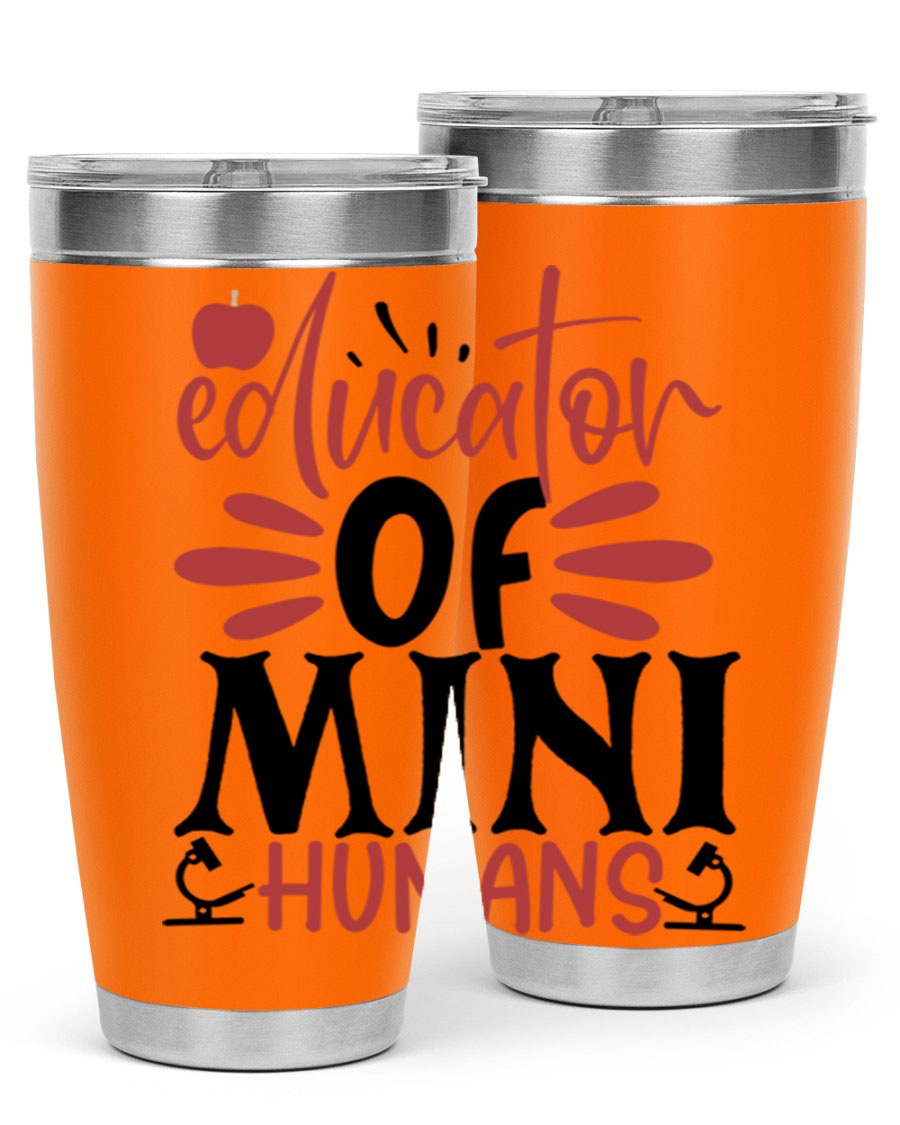 Educator of Mini Humans Style 181# tumbler, double wall vacuum stainless steel with copper lining, perfect for teachers.