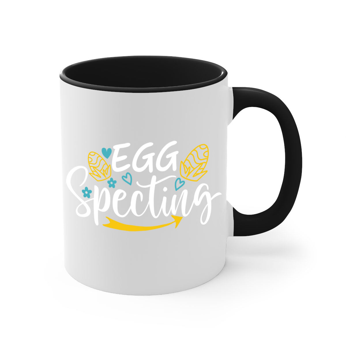 Egg Specting 88# Easter Mug with colorful handle and interior, showcasing glossy ceramic finish.