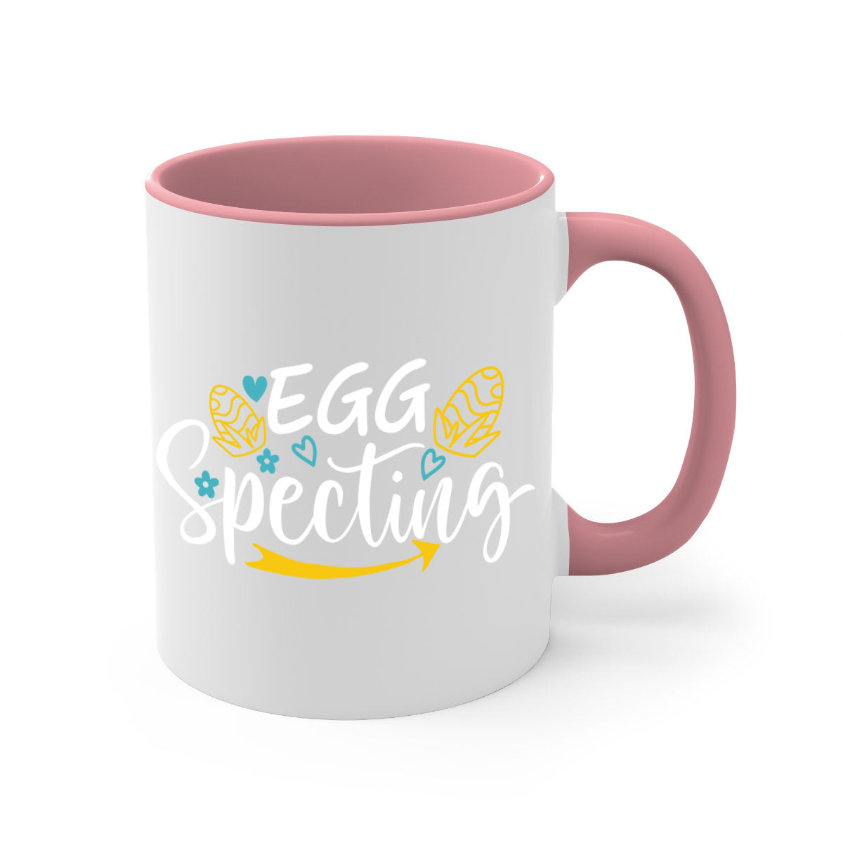 Egg Specting 88# Easter Mug with colorful handle and interior, showcasing glossy ceramic finish.