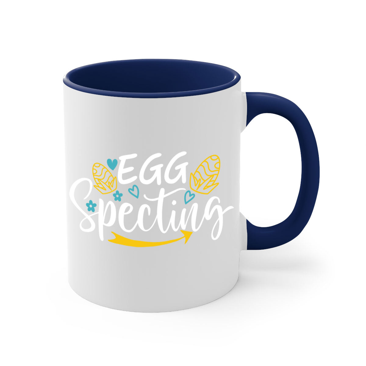 Egg Specting 88# Easter Mug with colorful handle and interior, showcasing glossy ceramic finish.