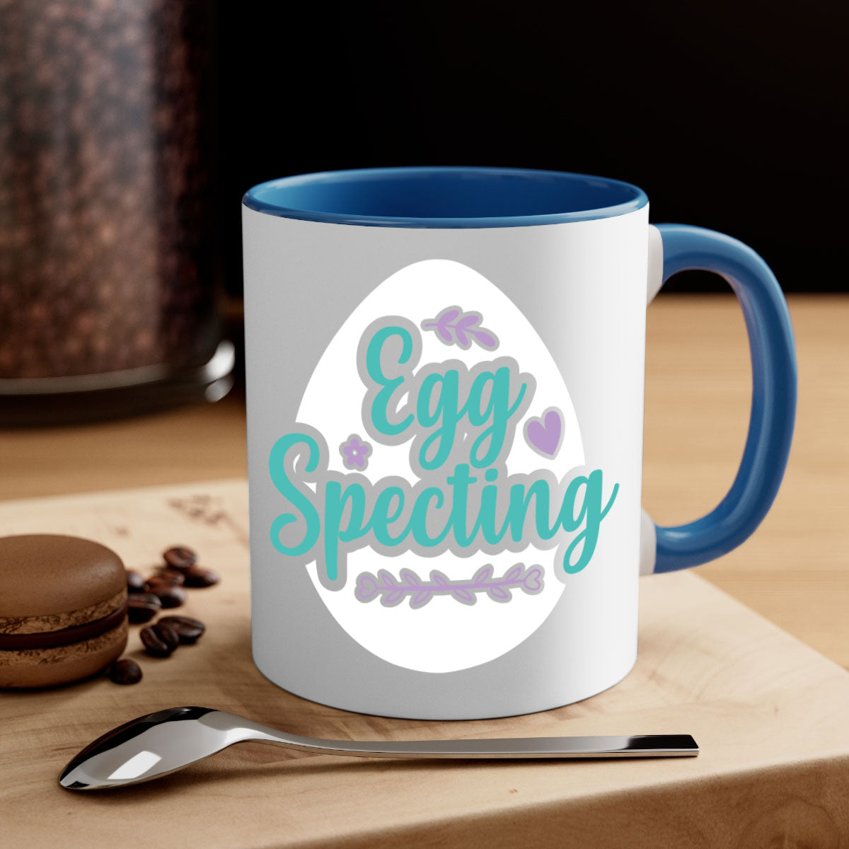 Colorful Egg Spectinggggg 84# Easter Mug with glossy finish and easy-grip handle, available in multiple colors.