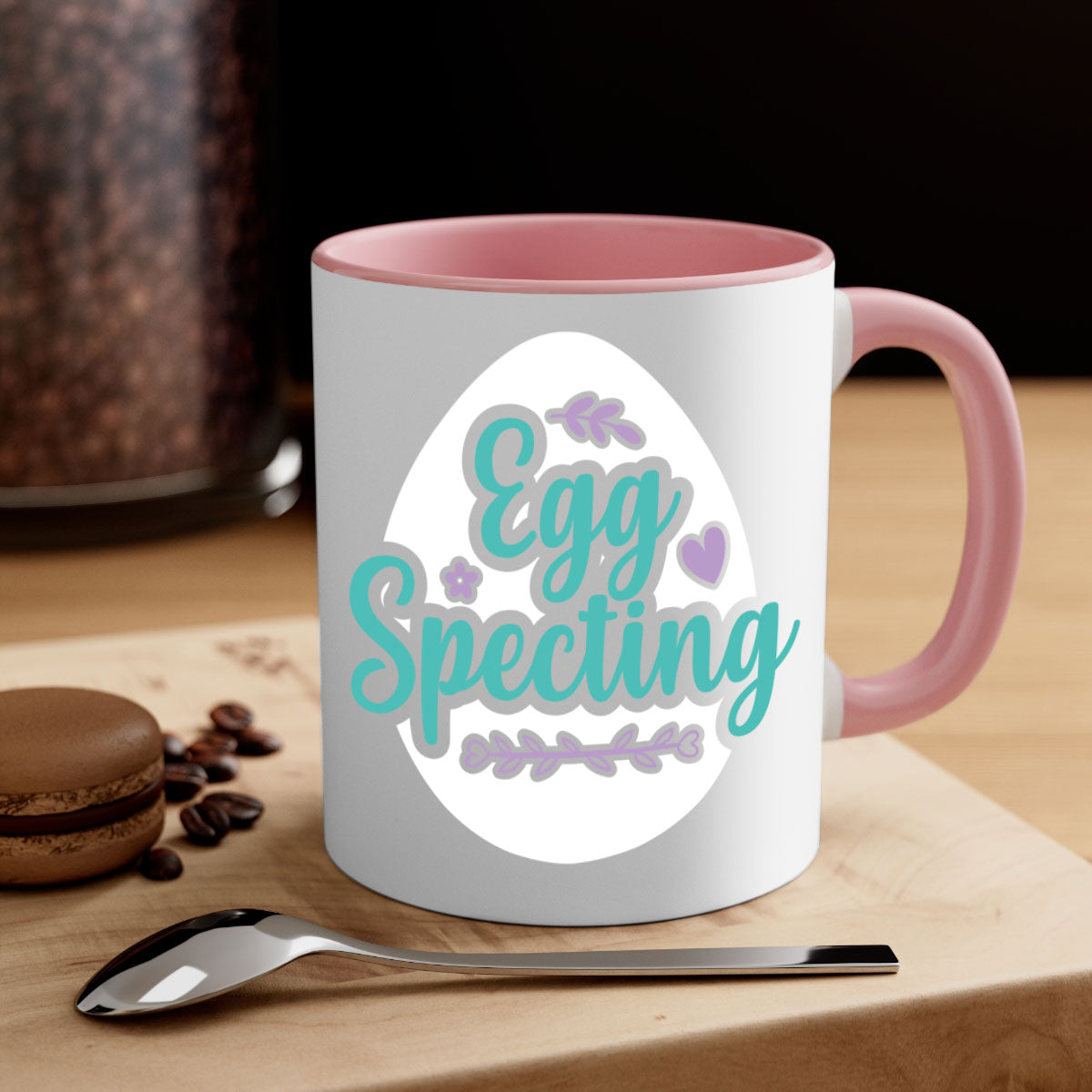Colorful Egg Spectinggggg 84# Easter Mug with glossy finish and easy-grip handle, available in multiple colors.